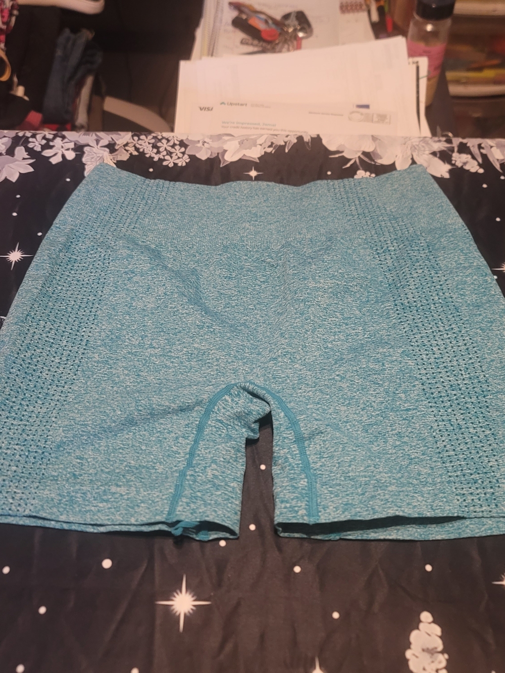 🔥3 For $20 Women’s Teal Activewear Bike Shorts Size XL
